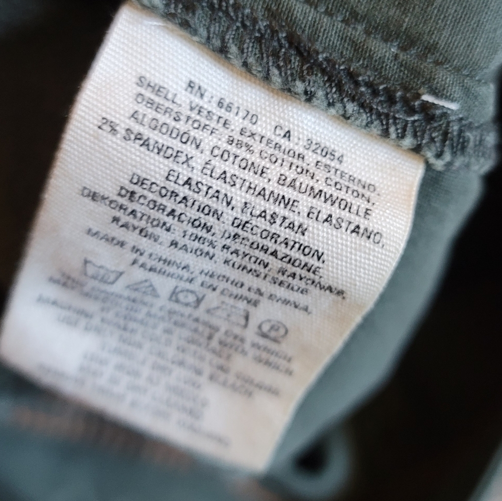 Anthropologie Olive Green Utility Style Skinny Pants 26 - Picture 4 of 9